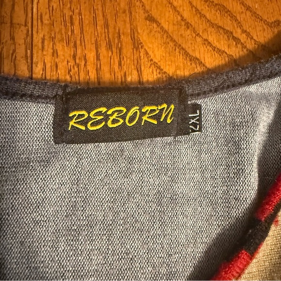 Reborn Southwestern Boho Knee Length Dress Sz 2XL Geometric Print Pockets Flowy - Picture 8 of 15